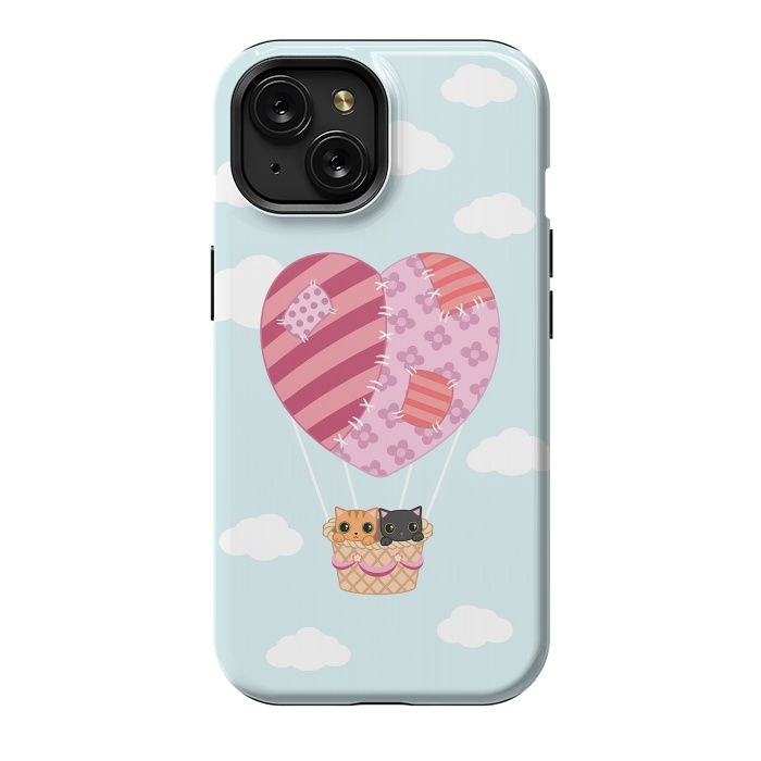 iPhone 15 StrongFit kitty love by Laura Nagel