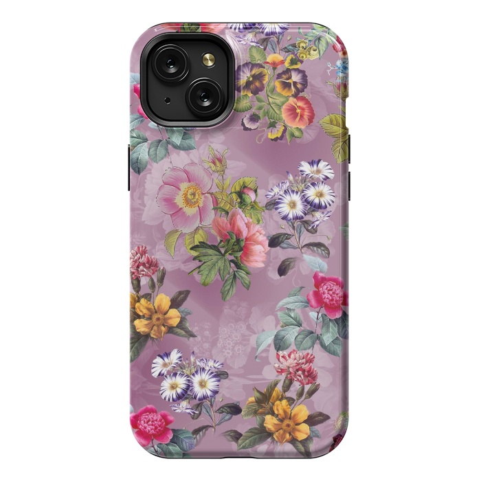iPhone 15 Plus StrongFit Vintage flowers  by Winston