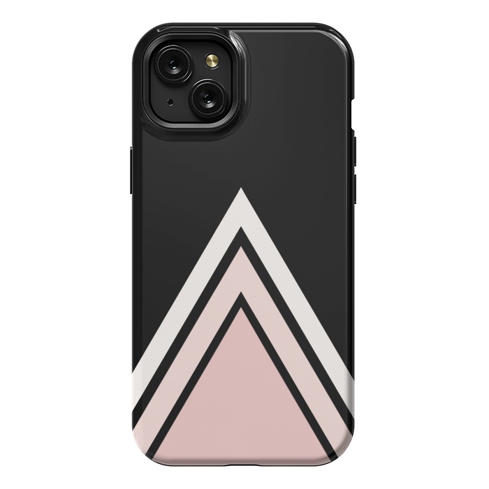 iPhone 15 Plus StrongFit Pink triangles by Jms