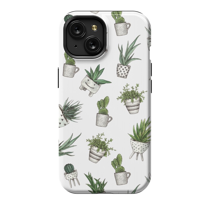 iPhone 15 StrongFit cute houseplants in pots by Alena Ganzhela