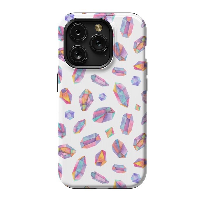 iPhone 15 Pro StrongFit purple gems by Alena Ganzhela