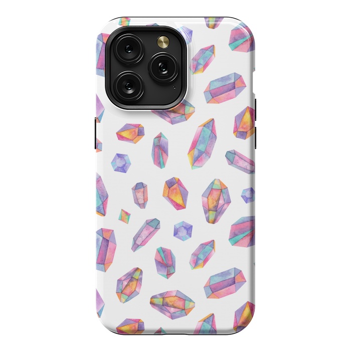 iPhone 15 Pro Max StrongFit purple gems by Alena Ganzhela