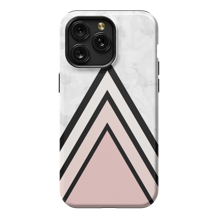 iPhone 15 Pro Max StrongFit Black pink triangles by Jms