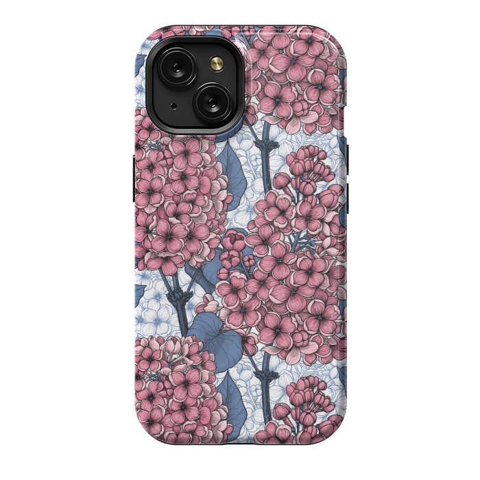 iPhone 15 StrongFit Lilac in pink and blue by Katerina Kirilova