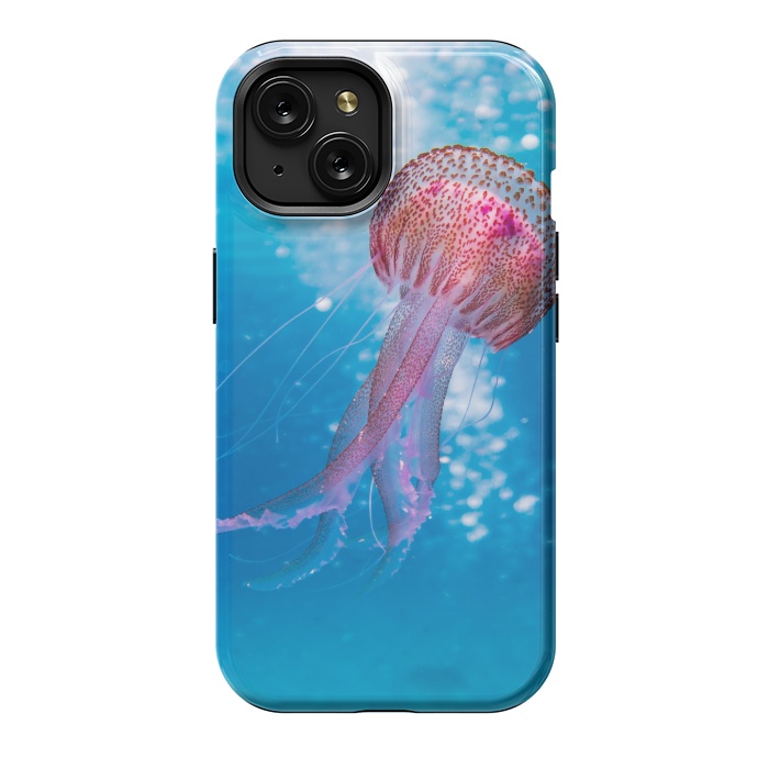 iPhone 15 StrongFit Shallow Focus Photo of Pink and Brown Jellyfish by Winston