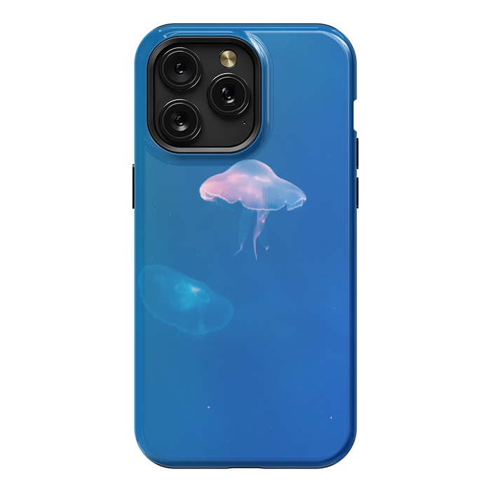 iPhone 15 Pro Max StrongFit White Jellyfish in Blue Water by Winston