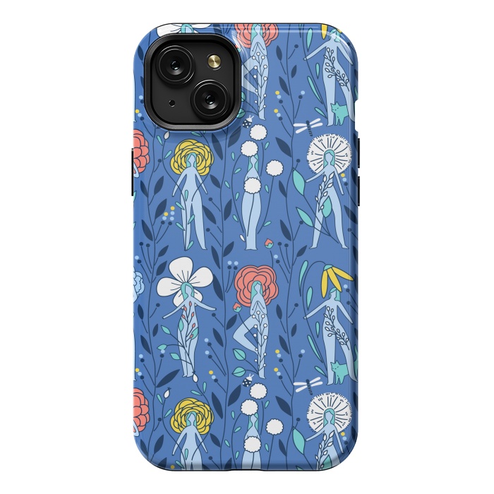iPhone 15 Plus StrongFit Springtime floral women design by Anna Alekseeva