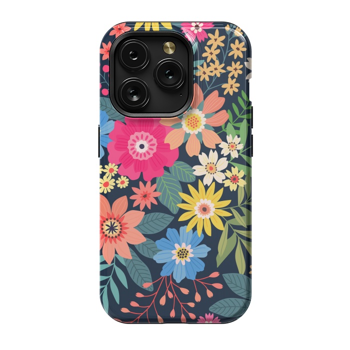 iPhone 15 Pro StrongFit Cute and Beautiful Floral Design Pattern 333 by ArtsCase