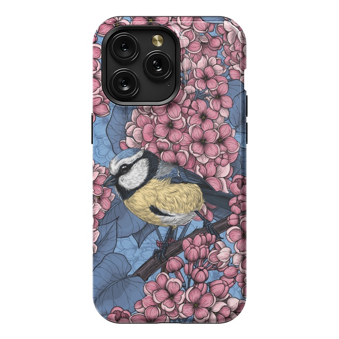 iPhone 15 Pro Max StrongFit Tit bird in the lilac garden 2 by Katerina Kirilova