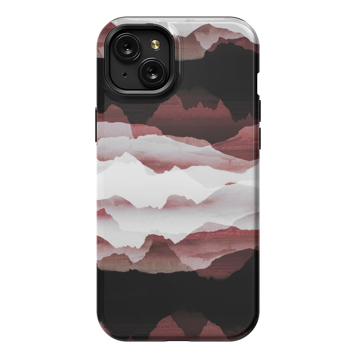 iPhone 15 Plus StrongFit Faded copper mountains by Oana 