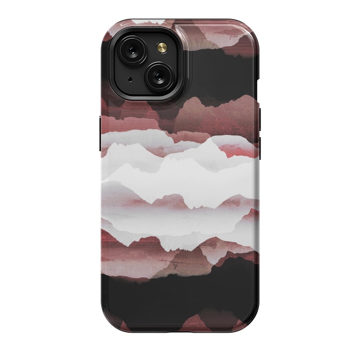 iPhone 15 StrongFit Faded copper mountains by Oana 