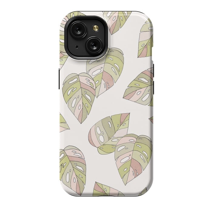 iPhone 15 StrongFit Dancing Leaves by Barlena