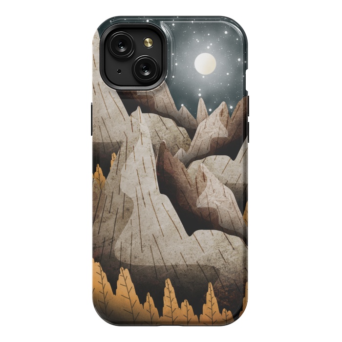 iPhone 15 Plus StrongFit Mountainous mountain and peaks by Steve Wade (Swade)