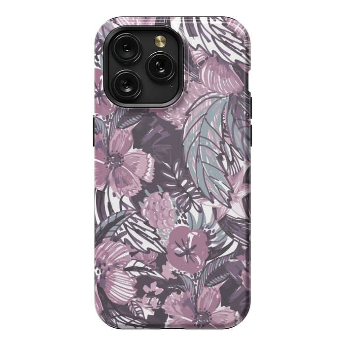 iPhone 15 Pro Max StrongFit Modern sketched flower bouquet by Oana 