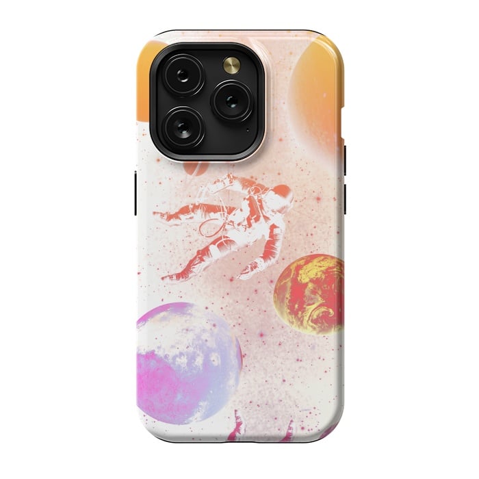iPhone 15 Pro StrongFit Astronaut in Space - Colorful gradient by Oana 