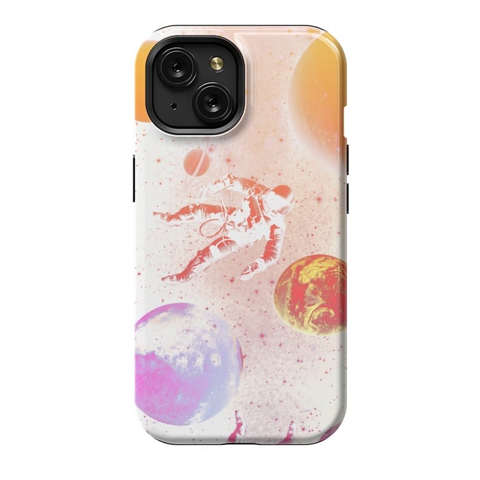 iPhone 15 StrongFit Astronaut in Space - Colorful gradient by Oana 