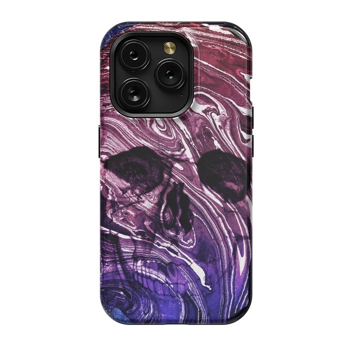 iPhone 15 Pro StrongFit Gradient marble skull by Oana 