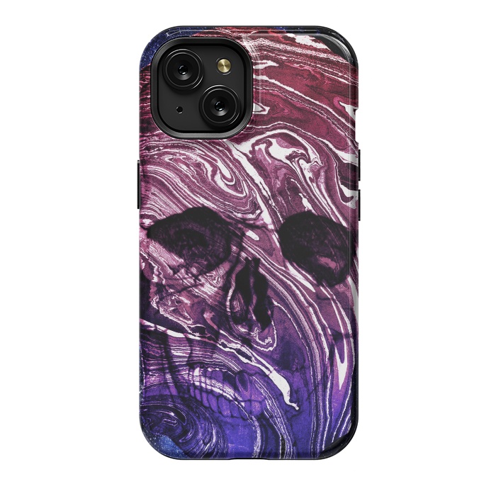iPhone 15 StrongFit Gradient marble skull by Oana 
