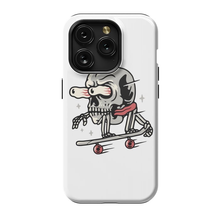 iPhone 15 Pro StrongFit Skull Skateboarding by Afif Quilimo