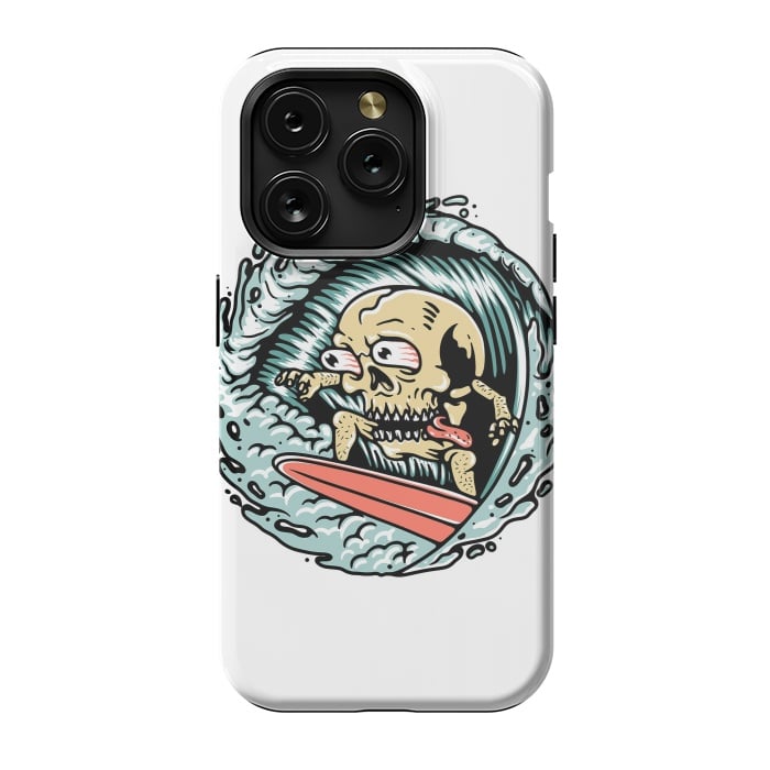 iPhone 15 Pro StrongFit Skull Surfing by Afif Quilimo