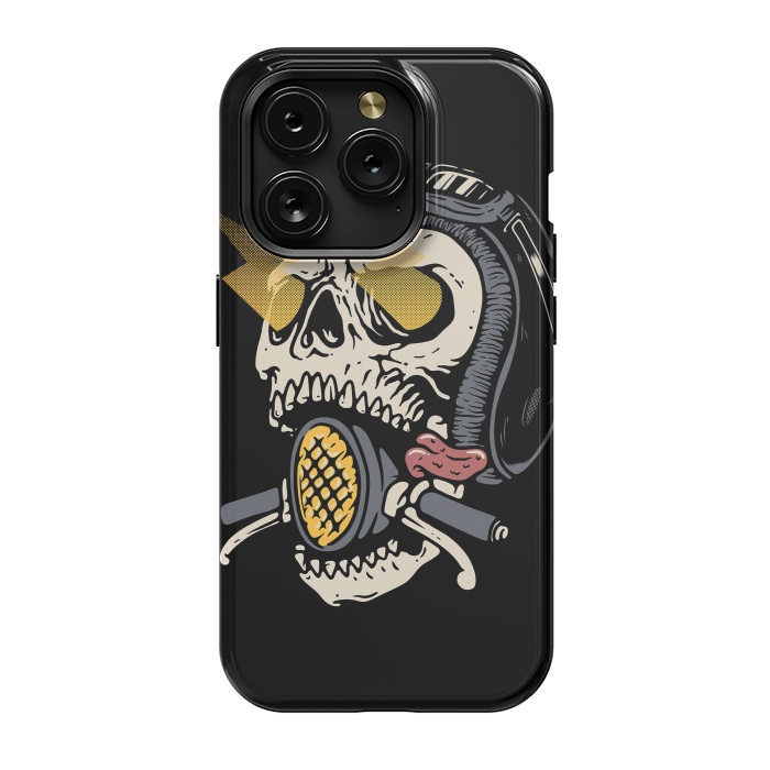 iPhone 15 Pro StrongFit Skull Biker 1 by Afif Quilimo
