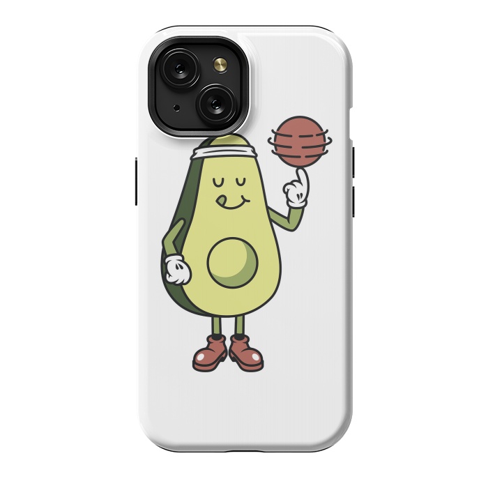 iPhone 15 StrongFit Avocado Playing Ball by Afif Quilimo