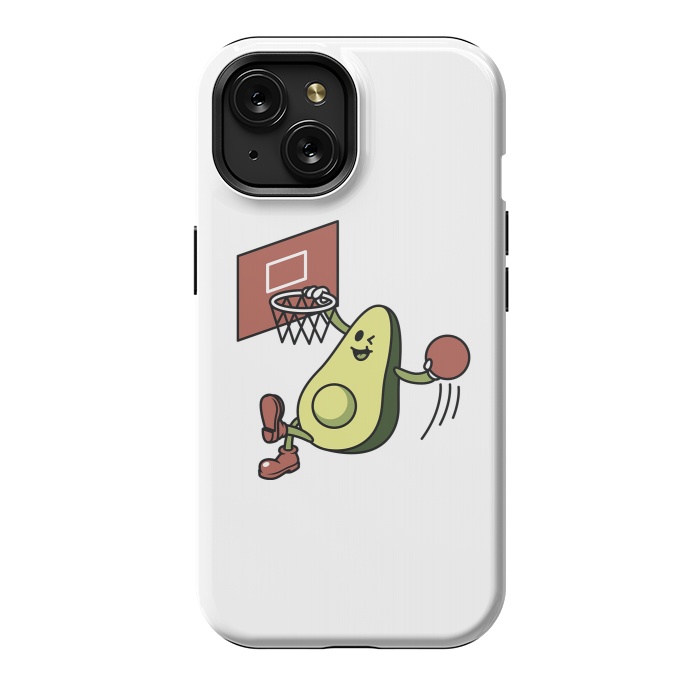 iPhone 15 StrongFit Avocado Playing Basketball by Afif Quilimo