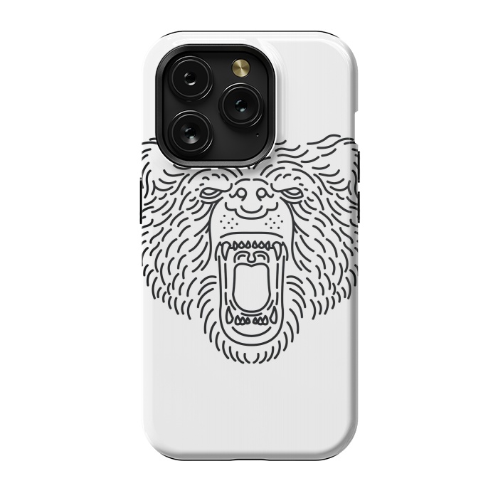 iPhone 15 Pro StrongFit Bear Roar Line by Afif Quilimo