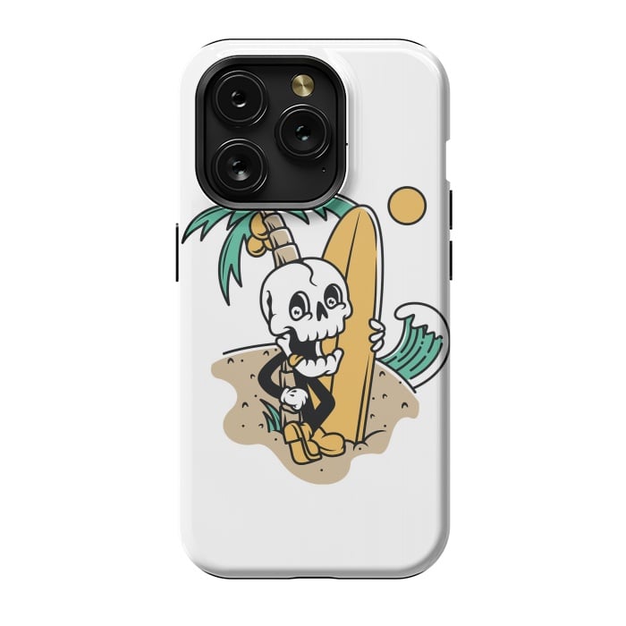 iPhone 15 Pro StrongFit Skull Ready to Surf by Afif Quilimo