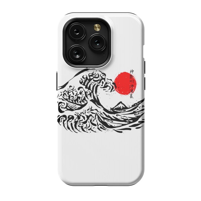 iPhone 15 Pro StrongFit The Great Wave off Kanagawa Ink by Afif Quilimo