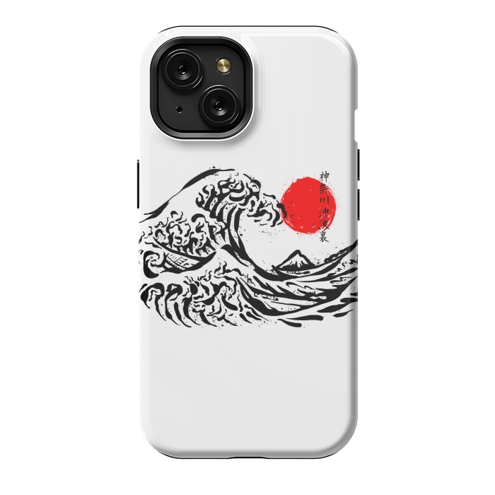 iPhone 15 StrongFit The Great Wave off Kanagawa Ink by Afif Quilimo