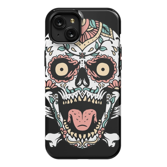 iPhone 15 Plus StrongFit Mexican Skull 1 by Afif Quilimo
