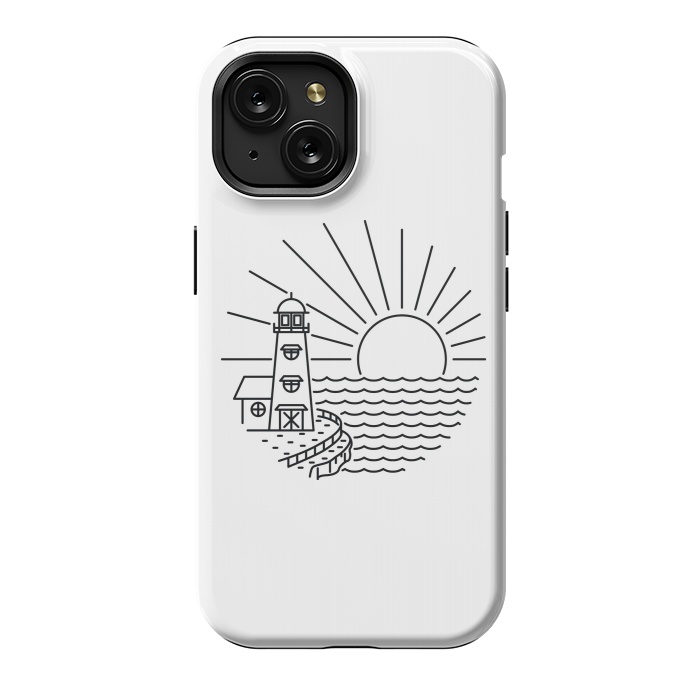iPhone 15 StrongFit Lighthouse and Sunset by Afif Quilimo