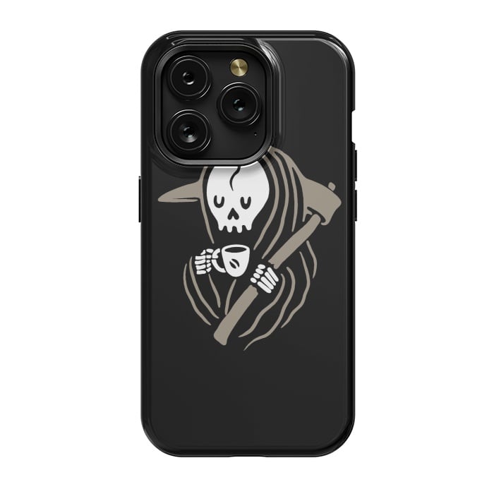 iPhone 15 Pro StrongFit Grim Reaper Love Coffee by Afif Quilimo