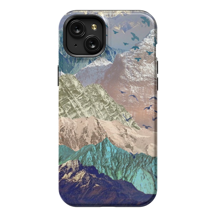 iPhone 15 Plus StrongFit Utopia Mountain landscape art by Oana 
