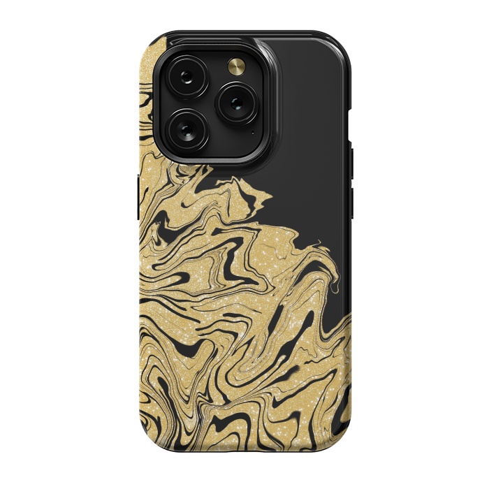 iPhone 15 Pro StrongFit Gold marble by Jms