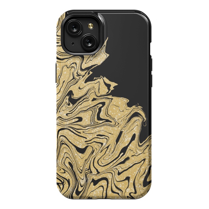 iPhone 15 Plus StrongFit Gold marble by Jms