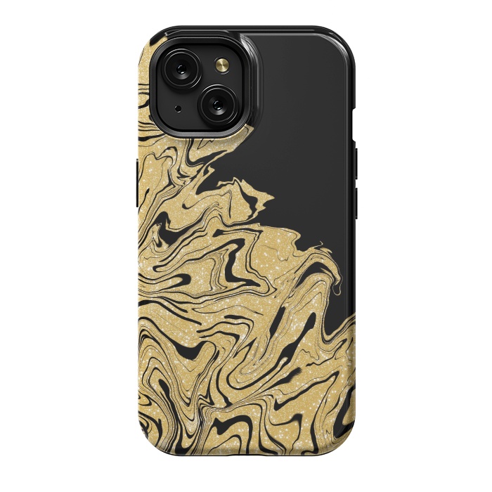 iPhone 15 StrongFit Gold marble by Jms