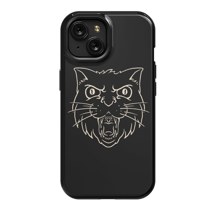 iPhone 15 StrongFit Angry Cat by Afif Quilimo