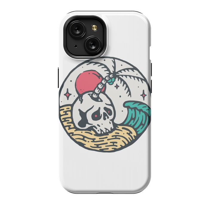 iPhone 15 StrongFit Skull and Beach by Afif Quilimo