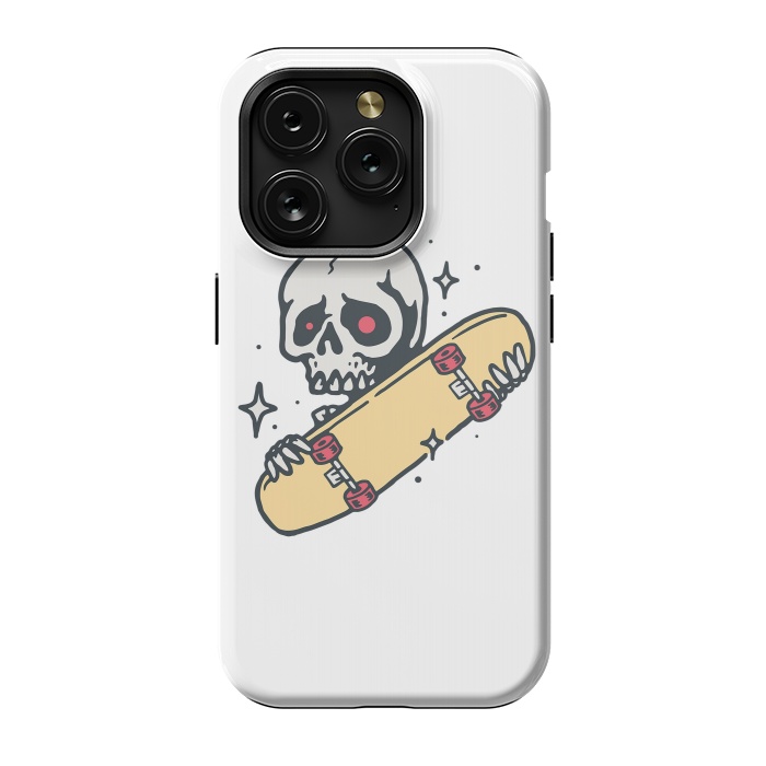 iPhone 15 Pro StrongFit Skull Love Skateboard by Afif Quilimo