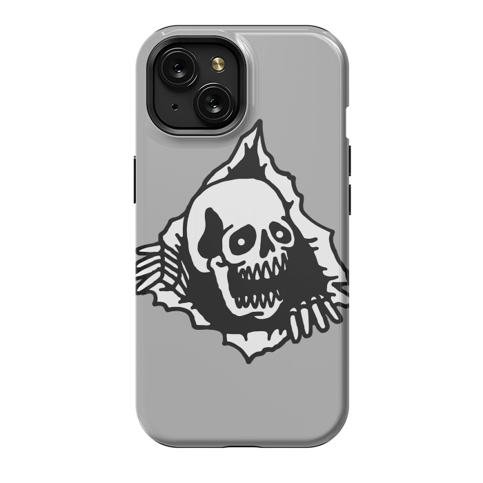 iPhone 15 StrongFit Skull Tearing up 2 by Afif Quilimo