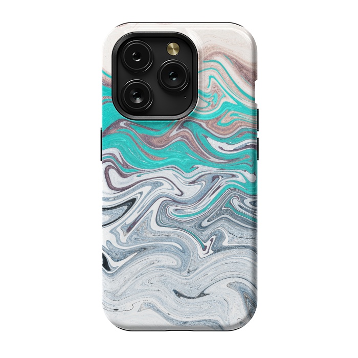 iPhone 15 Pro StrongFit The liquid marble beach by Steve Wade (Swade)