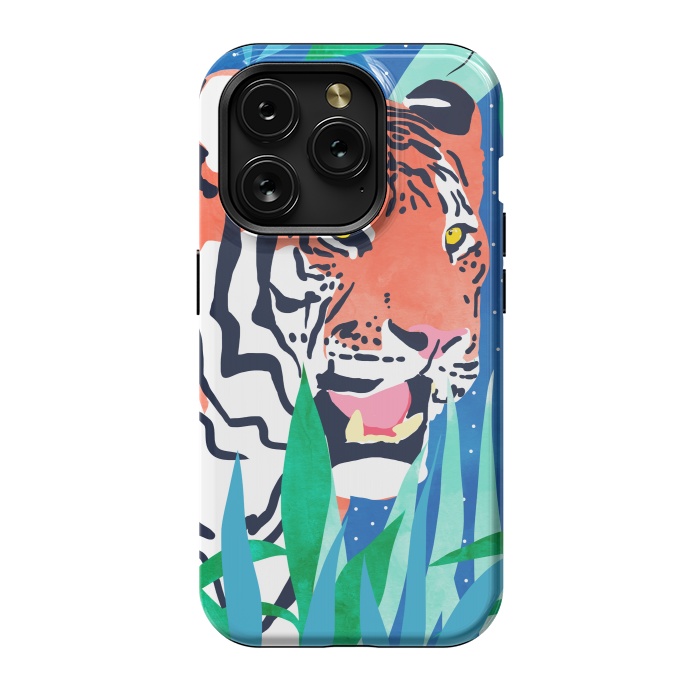 iPhone 15 Pro StrongFit Tiger Forest by Uma Prabhakar Gokhale