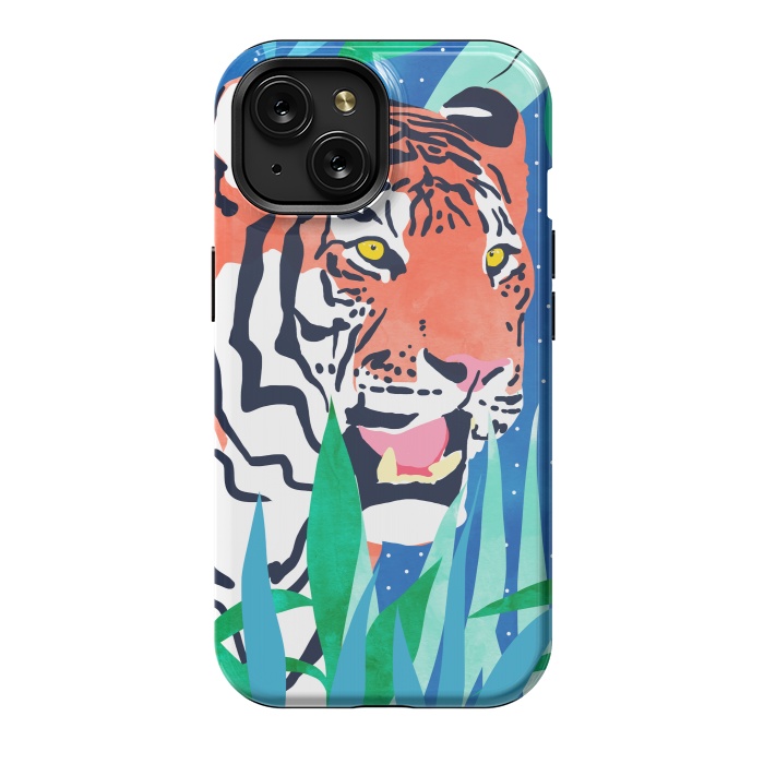 iPhone 15 StrongFit Tiger Forest by Uma Prabhakar Gokhale