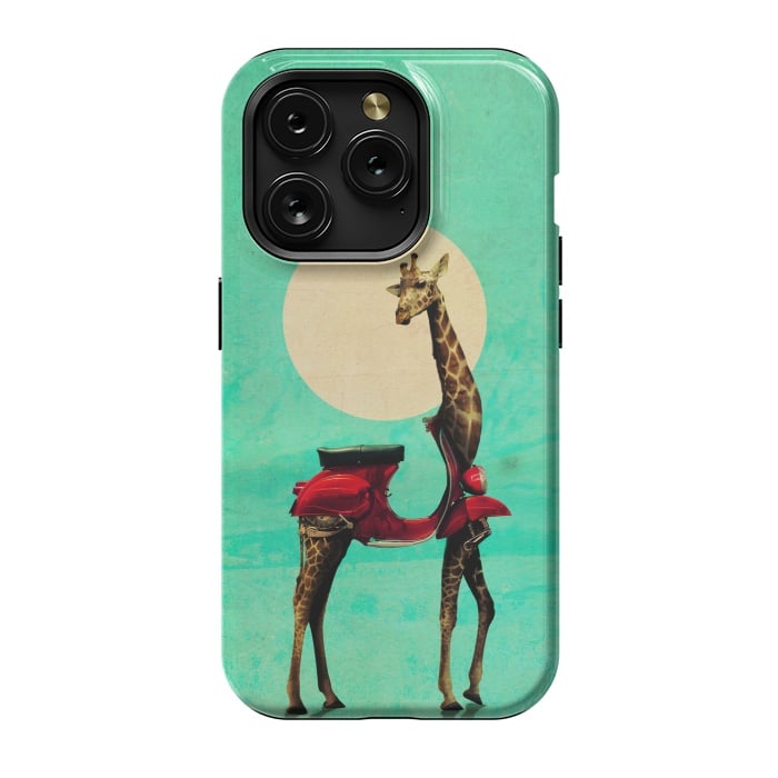 iPhone 15 Pro StrongFit Giraffe Scooter by Ali Gulec