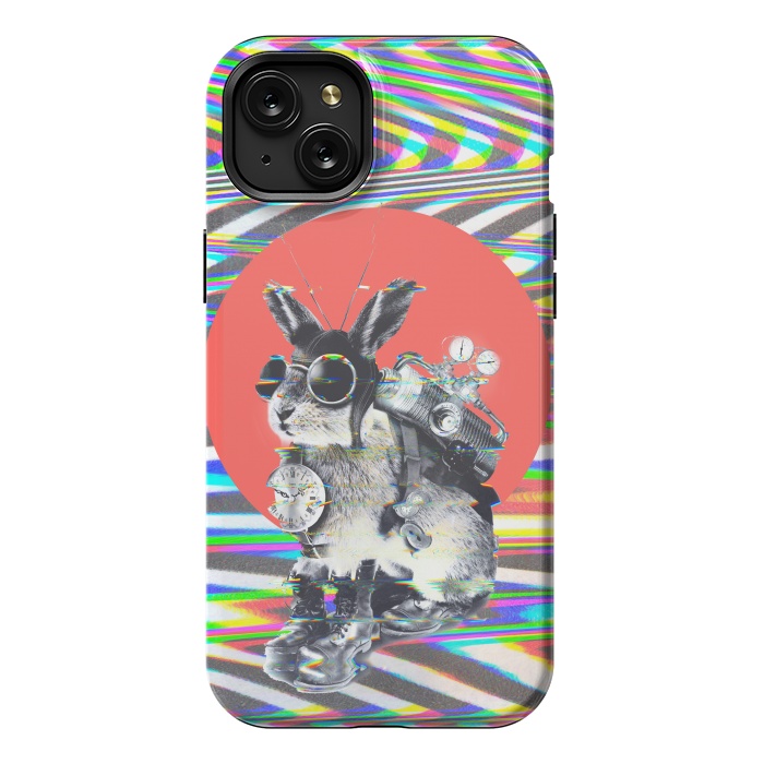 iPhone 15 Plus StrongFit Time Traveler Bunny by Ali Gulec