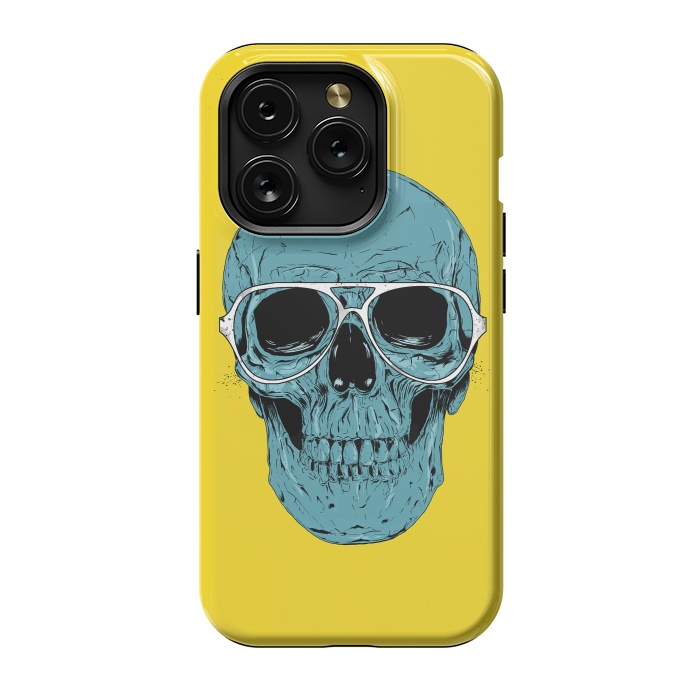 iPhone 15 Pro StrongFit Blue skull by Balazs Solti
