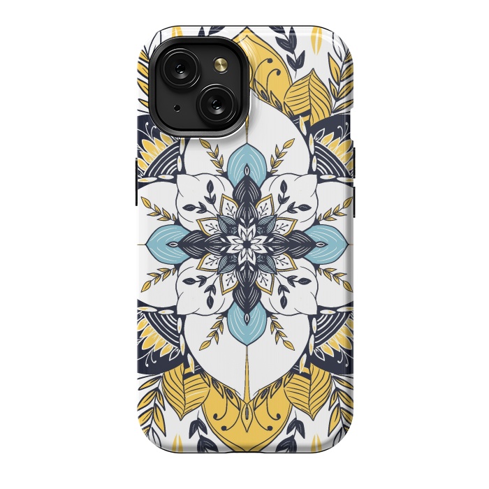 iPhone 15 StrongFit Stained Glass Boho by Rose Halsey