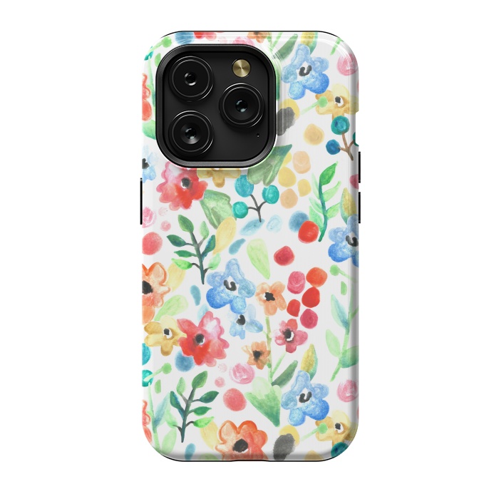 iPhone 15 Pro StrongFit Flourish - Watercolour Floral by Tangerine-Tane
